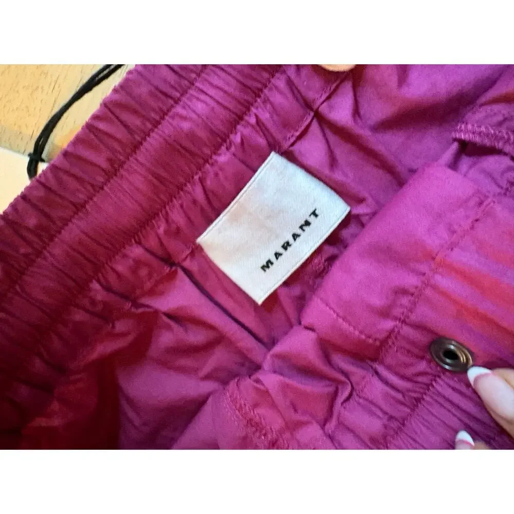 Marant Magenta Nylon Parachute Ezra Track Pants Streetwear Gorpcore Utility